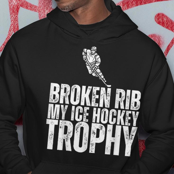 Broken Rib My Ice Hockey Trophy Injury Survivor Hoodie Unique Gifts