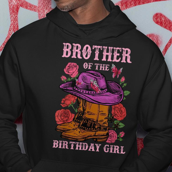 Brother Of The Birthday Girl Pink Boots Cowgirl Matching Funny Gifts For Brothers Hoodie Unique Gifts