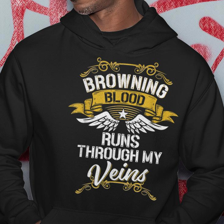 Browning Blood Runs Through My Veins Hoodie Unique Gifts