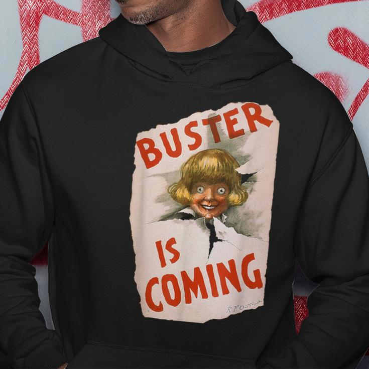 Buster Is Coming Creepy Vintage Shoe Advertisement Hoodie Unique Gifts
