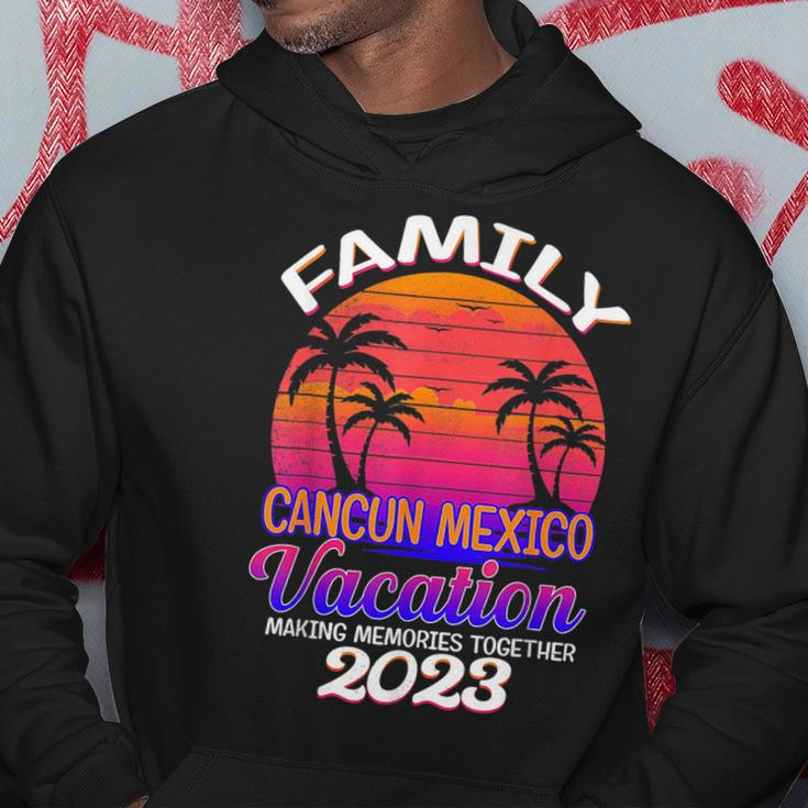 Cancun Family Vacation 2023 Matching Holiday Retro Beach Hoodie Funny Gifts