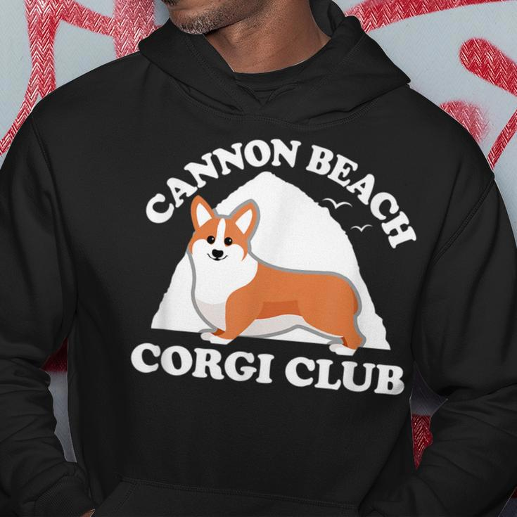 Cannon Beach Oregon Haystack Rock Corgi Club Hoodie Unique Gifts