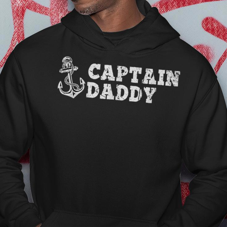 Captain Daddy Sailing Boating Vintage Boat Anchor Funny Hoodie Funny Gifts