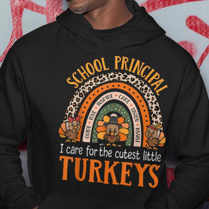I Care For The Cutest Turkeys Thanksgiving School Principal Hoodie Unique Gifts