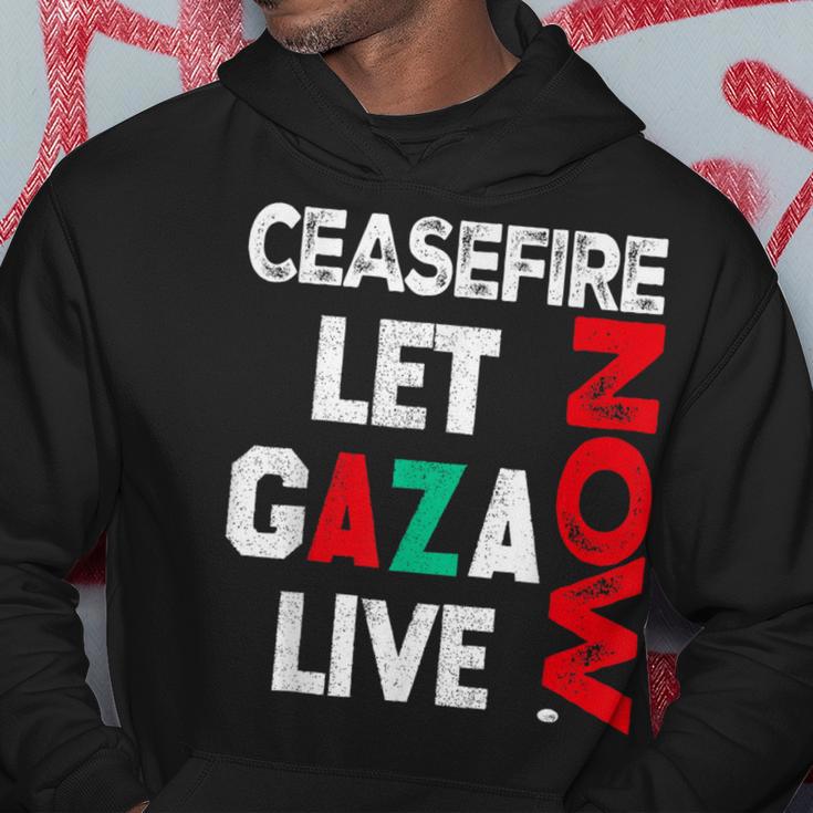 Ceasefire Now Let Gaza Live Palestine Gaza Strip Hoodie Unique Gifts