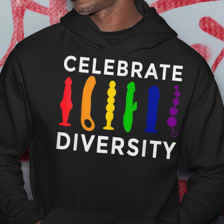 'Celebrate Diversity' Bisexual Feminist Lesbian Pride Hoodie Unique Gifts