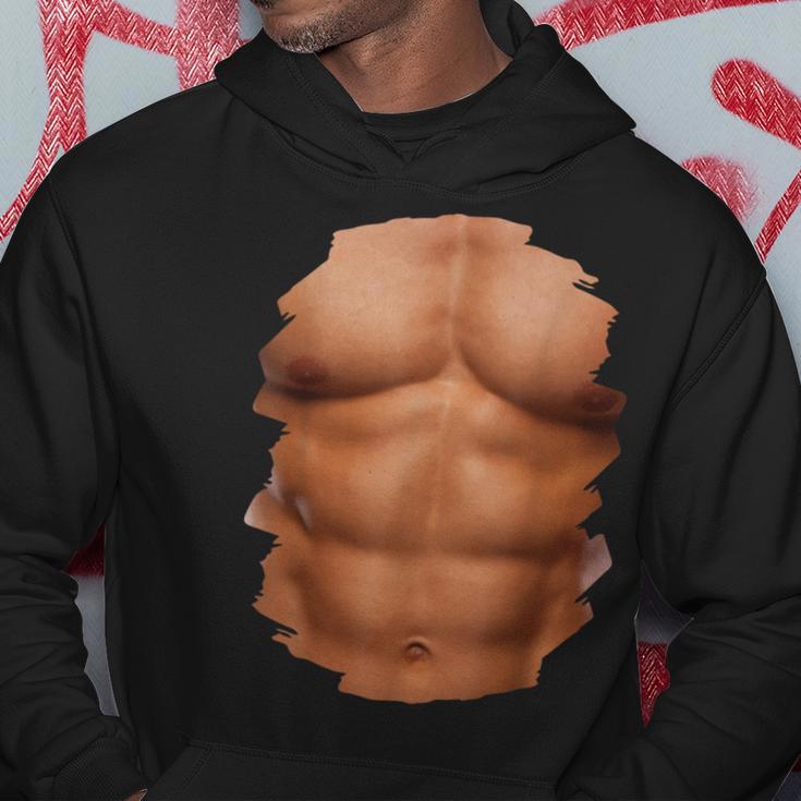 Chest Six Pack Muscles Bodybuilder 6 Abs Gym Present Hoodie - Seseable