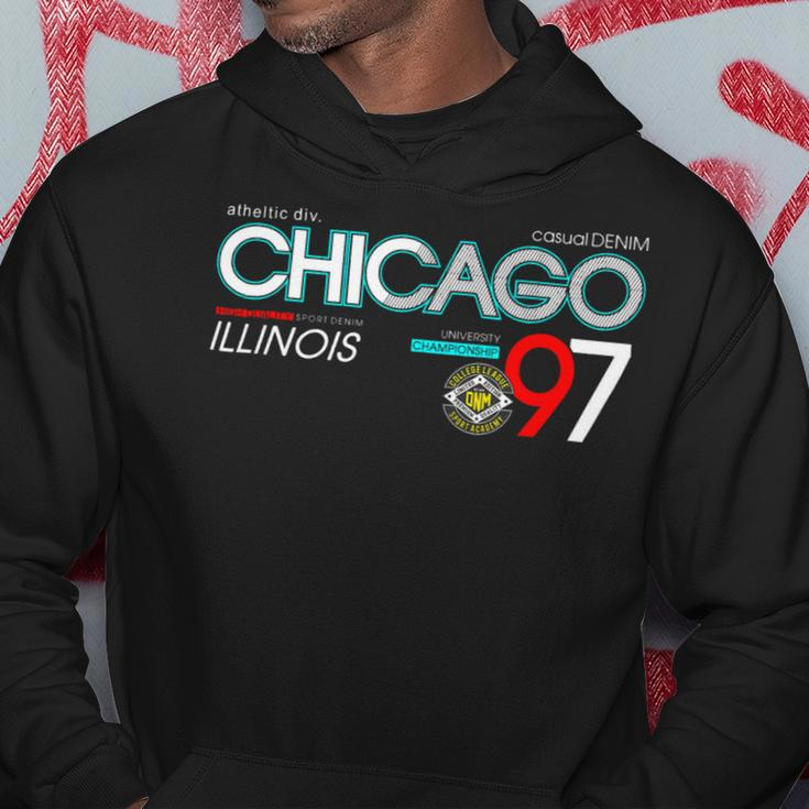 Chicago City Flag Downtown Skyline Chicago 3 Hoodie Unique Gifts