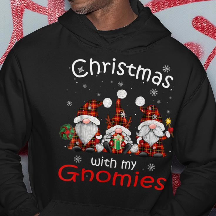 Christmas With My Gnomies Buffalo Red Plaid Gnome For Family Hoodie Personalized Gifts