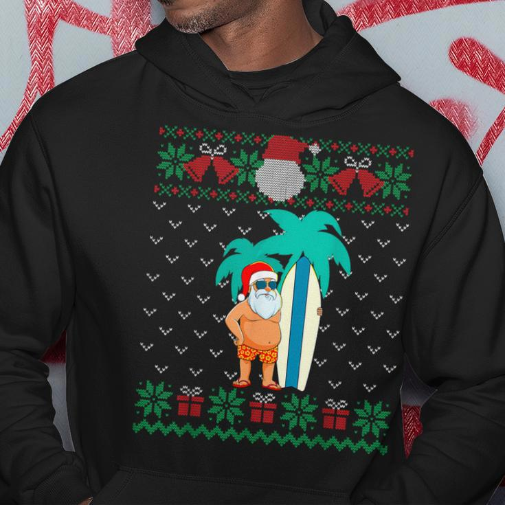 Christmas In July Summer Santa Ugly Xmas Sweater Tropical Hoodie Unique Gifts