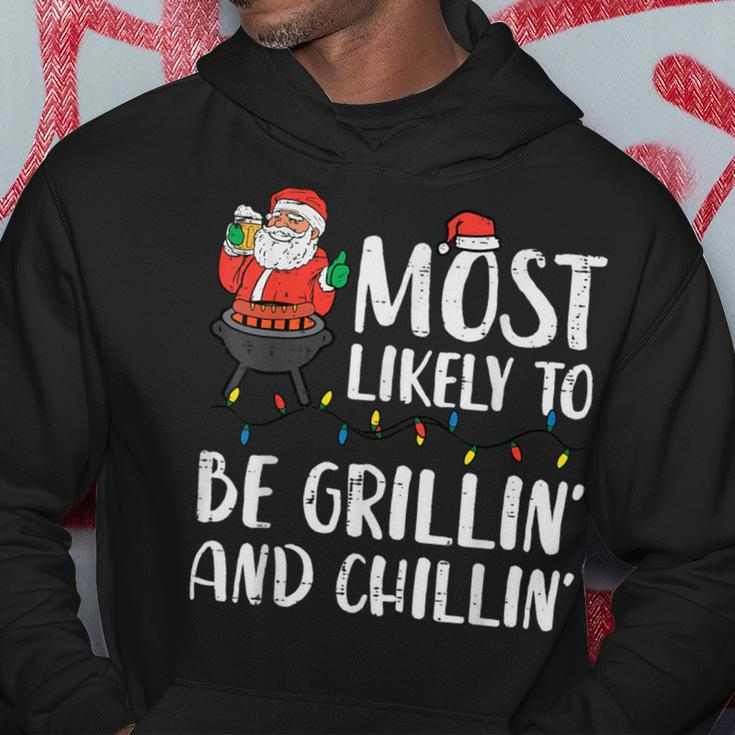 Christmas Most Likely To Be Grillin And Chillin Xmas Dad Men Hoodie Personalized Gifts