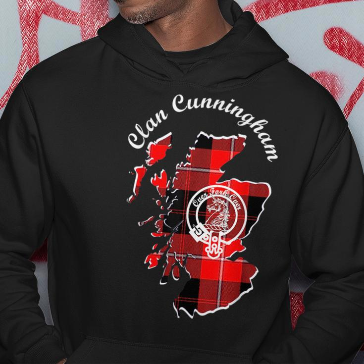 Clan Cunningham Surname Last Name Scottish Tartan Map Crest Funny Last Name Designs Funny Gifts Hoodie Unique Gifts