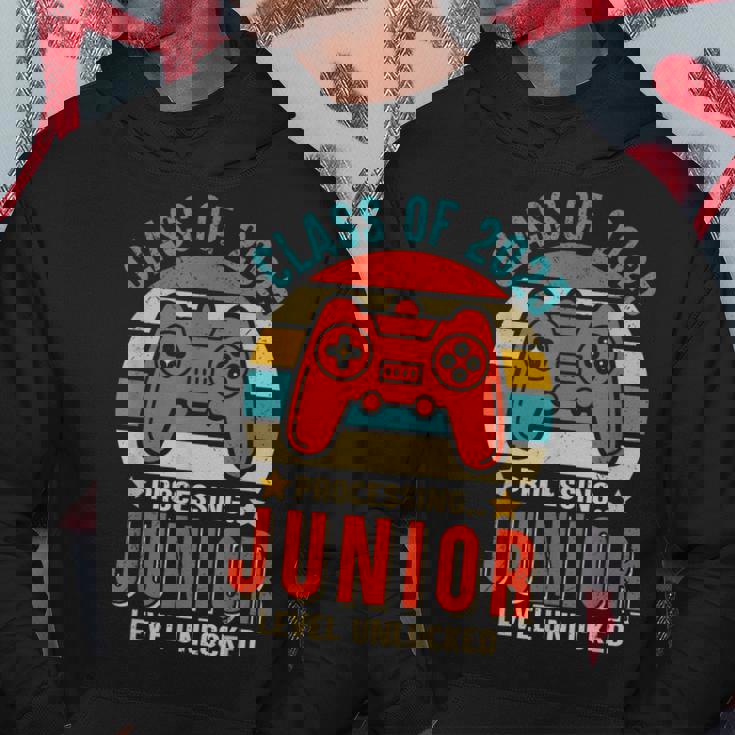 Class 2025 Junior Level Unlocked Gaming Graduate First Day Hoodie Unique Gifts