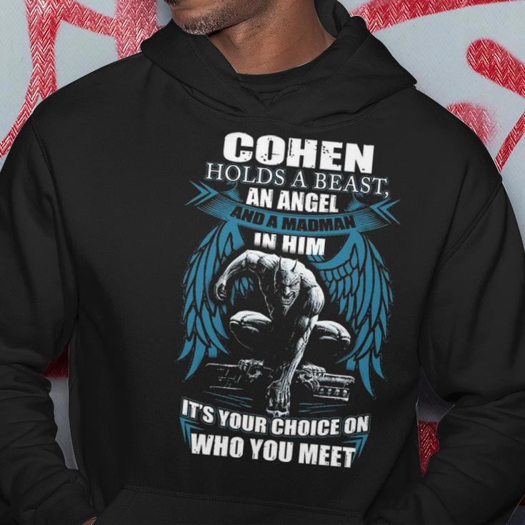 Cohen Name Gift Cohen And A Mad Man In Him V2 Hoodie Funny Gifts