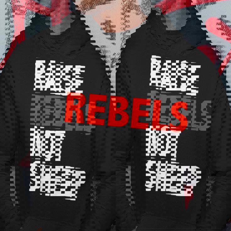 Conscious Raise Rebels Not Sheep Free Thinking Parenting Gifts For Sheep Lovers Funny Gifts Hoodie Unique Gifts