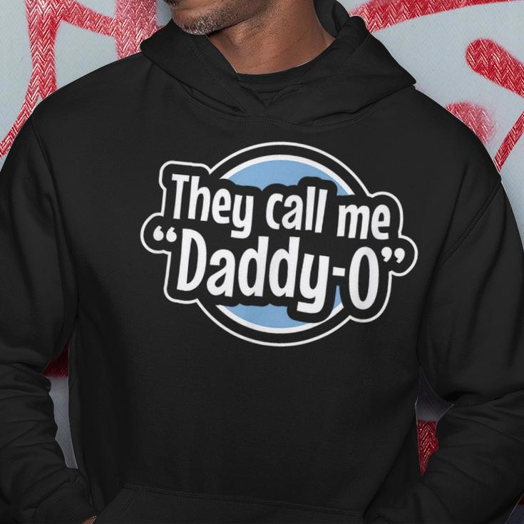 Cool Dad They Call Me Daddyo Fathers Day Graphic Blue Hoodie Funny Gifts