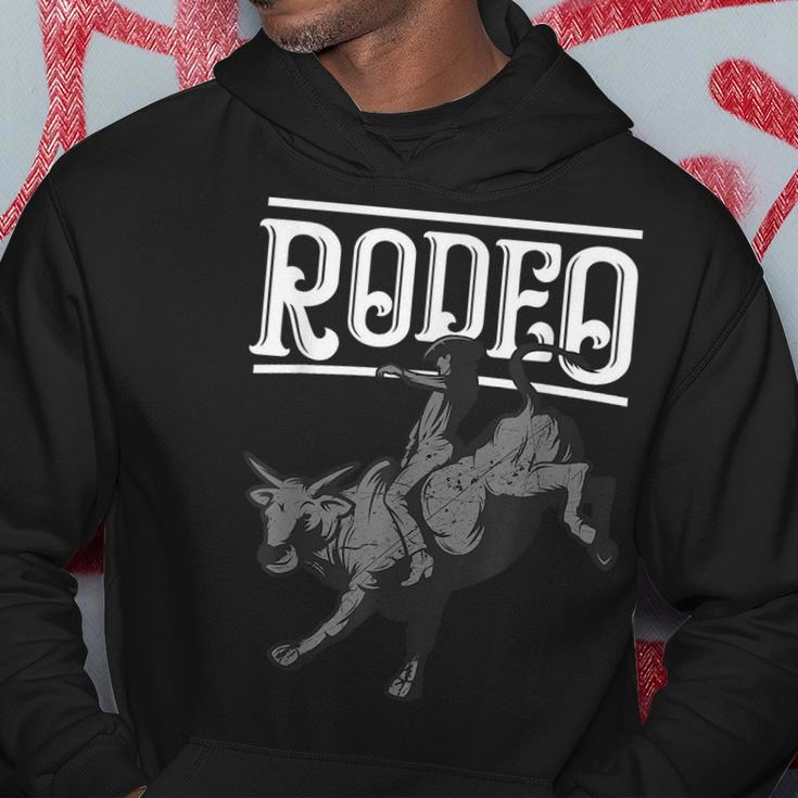 Cool Rodeo Funny Bull Rider Cowboy Cattle Ride Lover Outfit Hoodie Unique Gifts