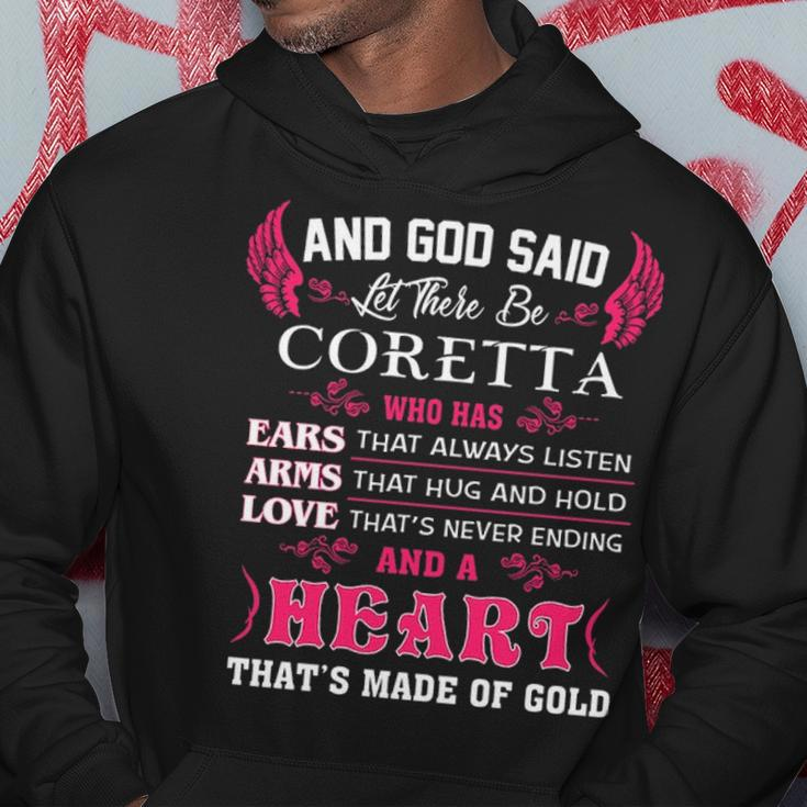 Coretta Name Gift And God Said Let There Be Coretta V2 Hoodie Funny Gifts