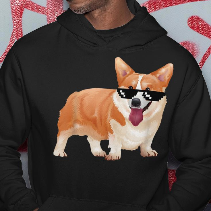 Corgi Dog Meme With Glasses Hoodie Unique Gifts