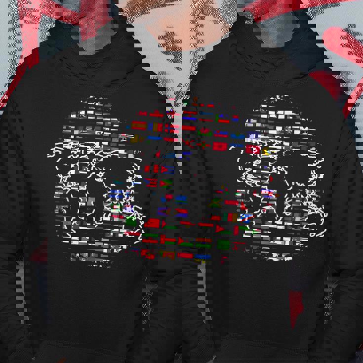 Country Flags World Map Traveling International World Flags Hoodie