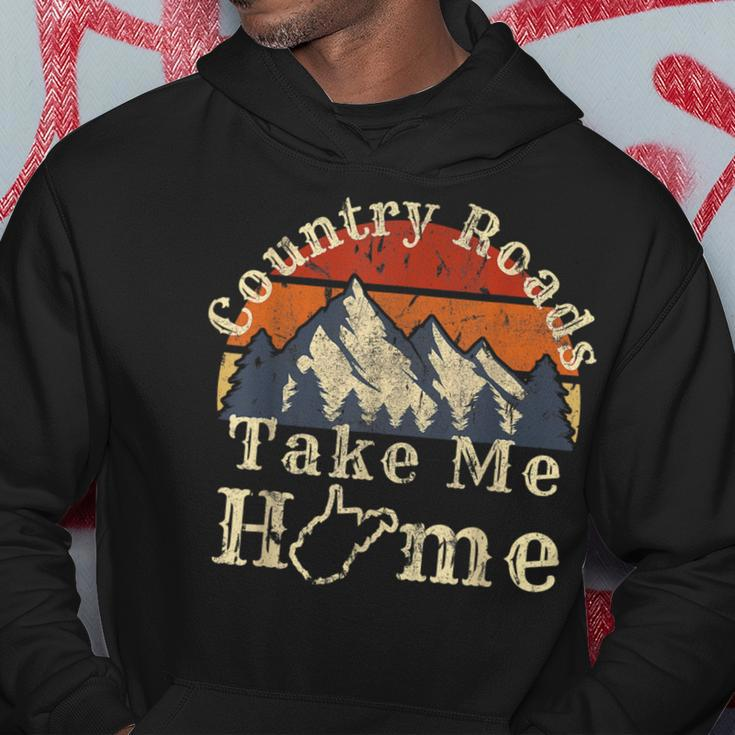 Country Roads West Virginia Take Me Home Wv Map Mountains Hoodie Funny Gifts