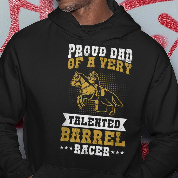 Cowgirls & Barrel Racing Design For A Dad Of A Barrel Racer Gift For Mens Hoodie Funny Gifts
