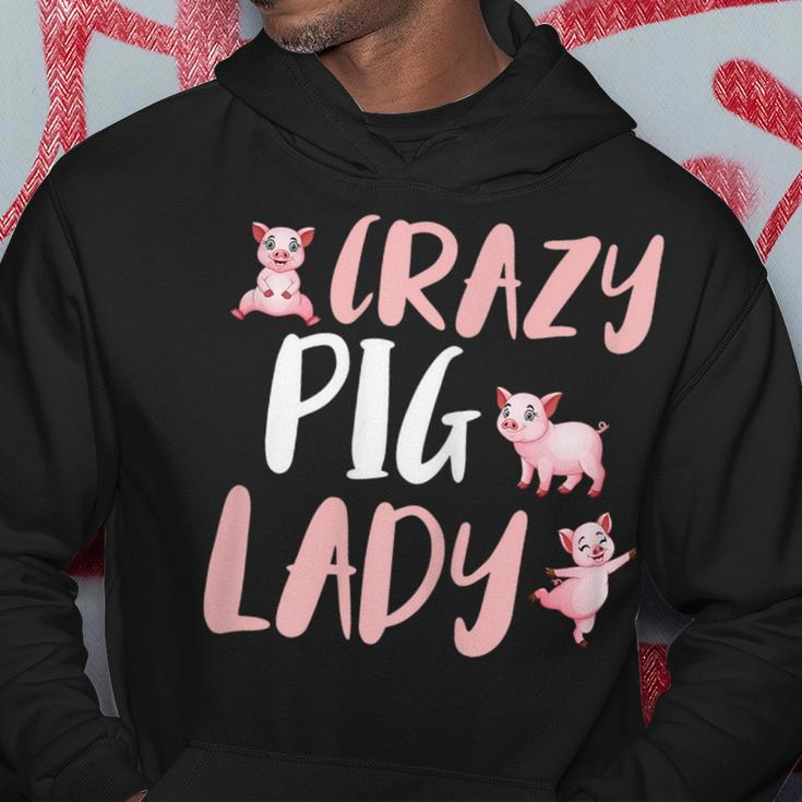 Crazy Pig Lady Piglet Farm Hoodie Funny Gifts