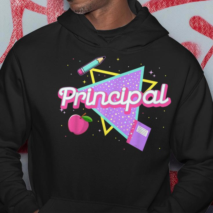 Cute Principal Retro 80'S 90'S Style Principal Hoodie Funny Gifts
