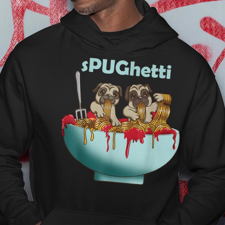 Cute Pugs Dogs In Spaghetti Noodles Eating Pasta Pets Hoodie Unique Gifts