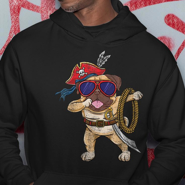 Dabbing Pirate Halloween Pug Vintage Gifts For Pug Lovers Funny Gifts Hoodie Unique Gifts