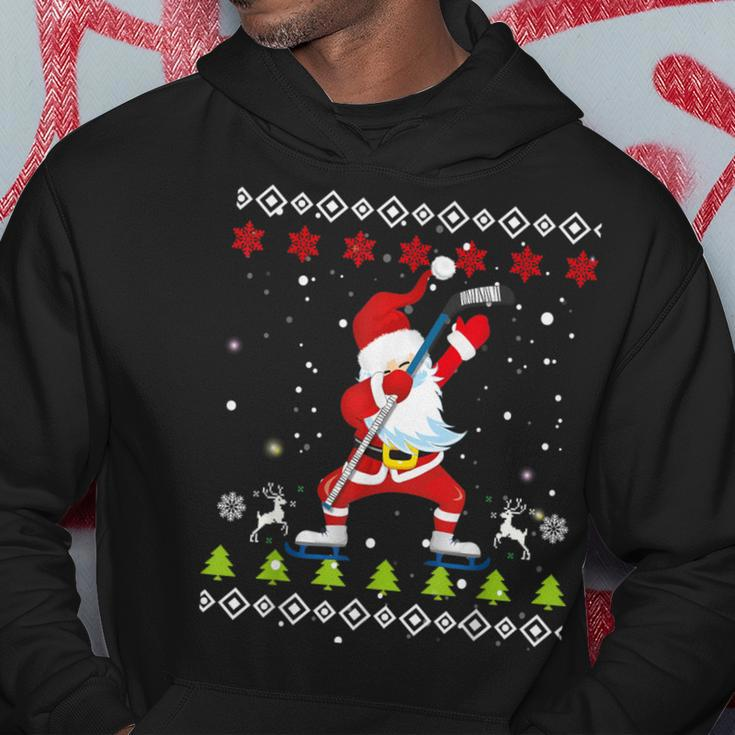 Dabbing Santa Hockey Ugly Christmas Sweater Xmas Hoodie Unique Gifts