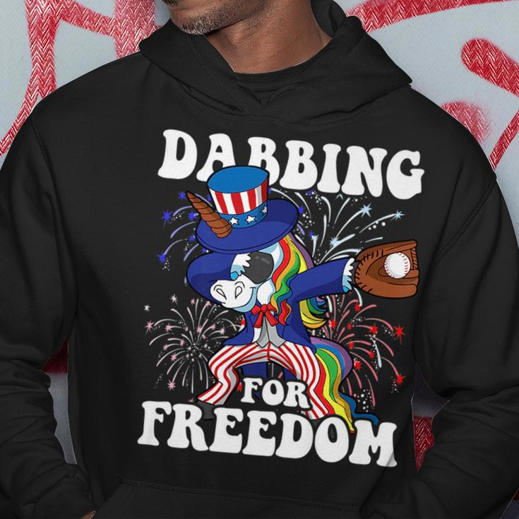 Dabbing Unicorn Baseball Uncle Sam 4Th Of July Usa Patriotic Hoodie Unique Gifts