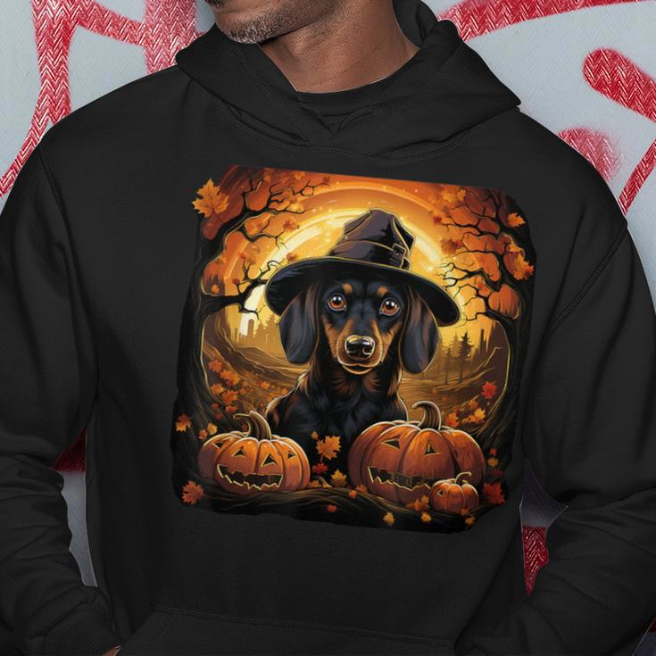 Dachshund Witch And Pumpkin Halloween Costume Dog Love Hoodie Funny Gifts