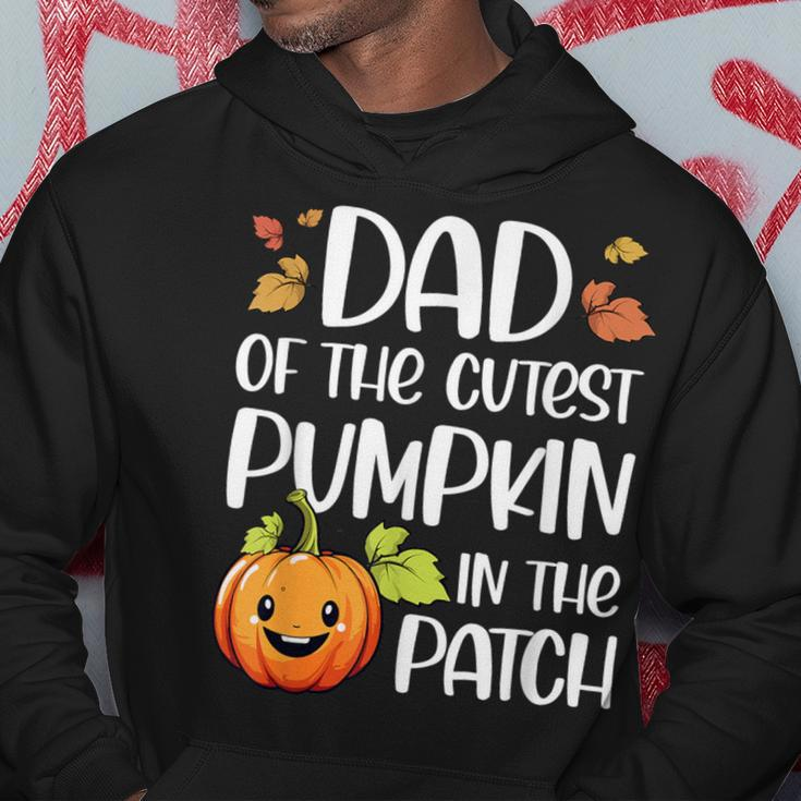 Dad Of Cutest Pumpkin In The Patch Halloween Thanksgiving Hoodie Funny Gifts