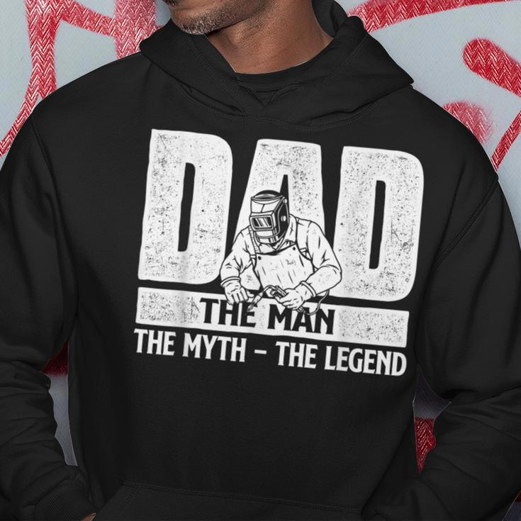 Dad Man Myth Legend - Welder Iron Worker Metalworking Weld Hoodie Funny Gifts