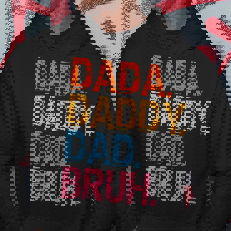Dada Daddy Dad Bruh Fathers Day 2023 Retro Vintage Funny Hoodie Funny Gifts