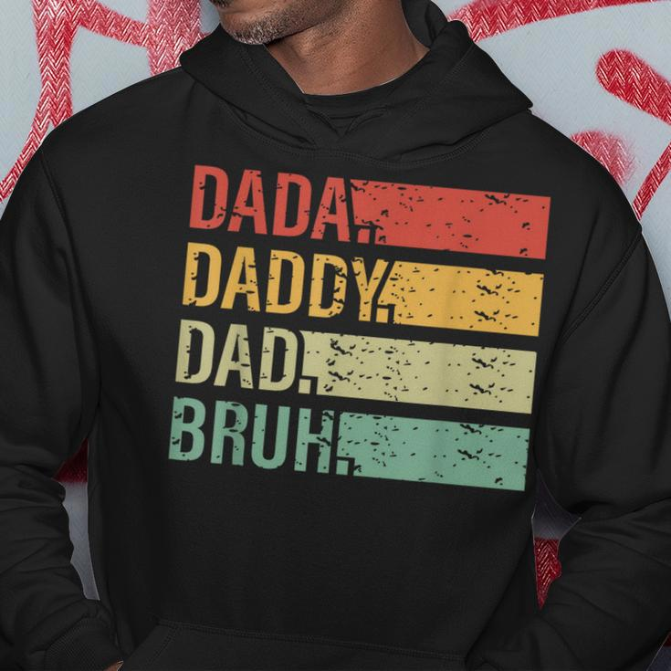 Dada Daddy Dad Bruh Fathers Day Vintage Funny Father Gift For Men Hoodie Funny Gifts
