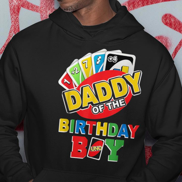 Daddy Of The Birthday Boy Uno Dad Papa Father 1St Bday Hoodie Unique Gifts