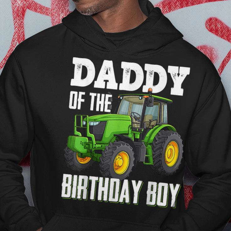 Daddy Of The Birthday Boy Family Tractors Farm Trucks Bday Hoodie Funny Gifts