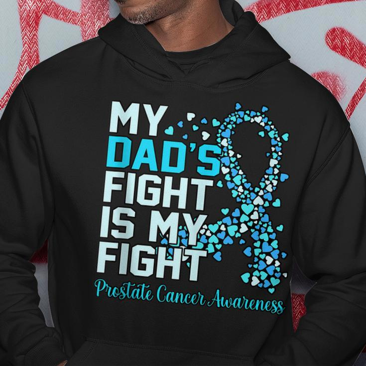 Dads Fight Is My Fight Prostate Cancer Awareness Graphic Hoodie Funny Gifts