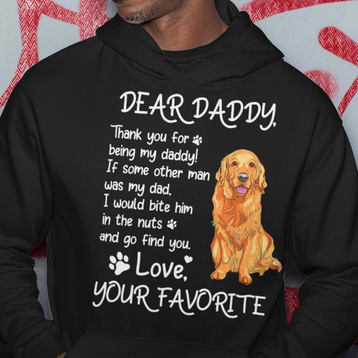 Dear Daddy Golden Retriever Dog Dad Fathers Day Hoodie Unique Gifts