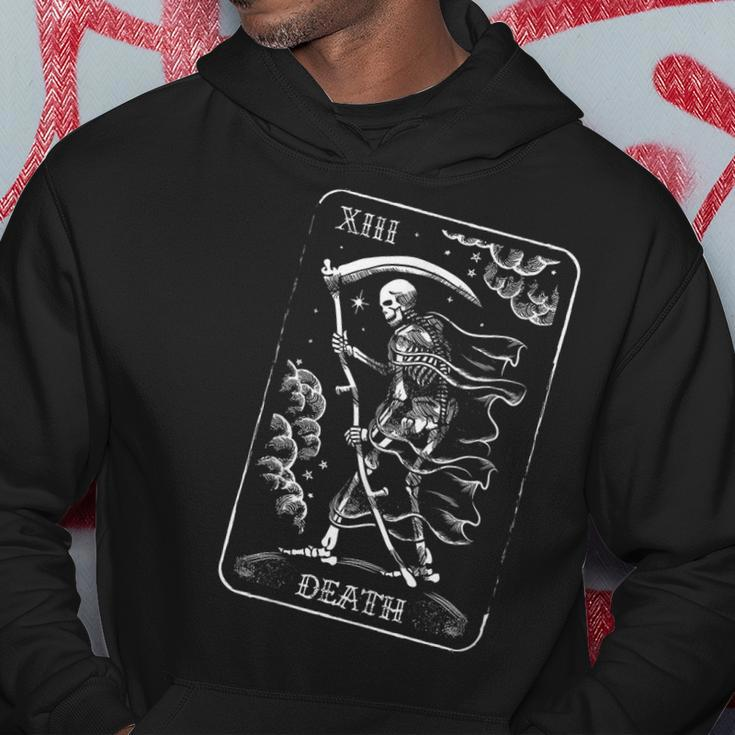 Death Tarot Card W Reaper Skeleton Reading Profound Change Hoodie Unique Gifts