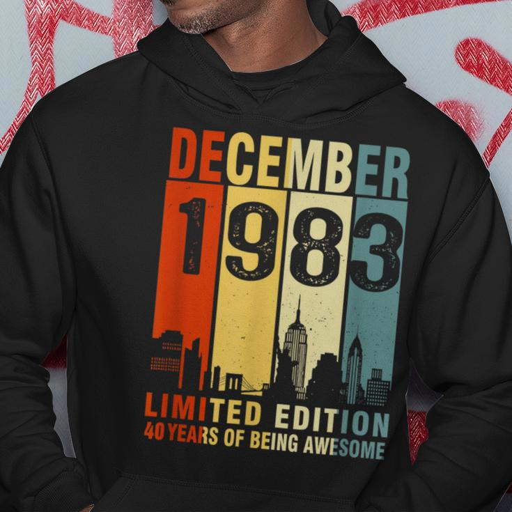 December 1983 40 Years Of Being Awesome Vintage Hoodie Funny Gifts
