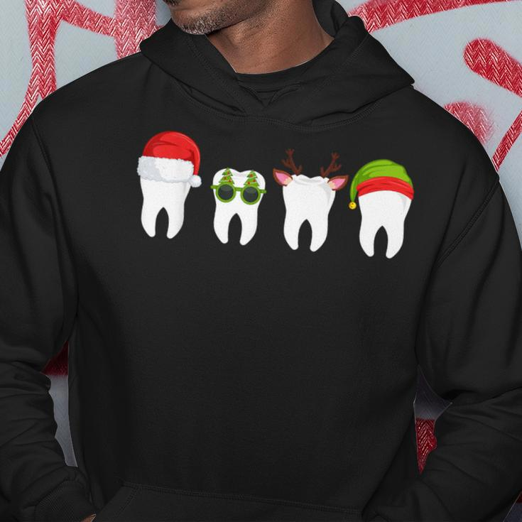Dentist Christmas Tooth Dental With Xmas Hats Hoodie Unique Gifts