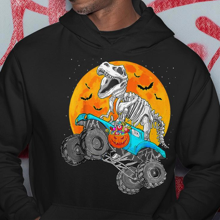 DinosaurRex Riding Monster Truck Moon Halloween Costume Hoodie Unique Gifts