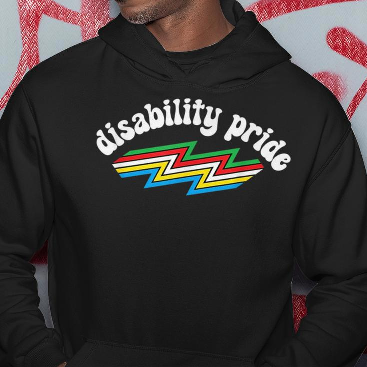 Disabled Pride Proud Handicap Disability Pride Month Flag Hoodie Funny Gifts
