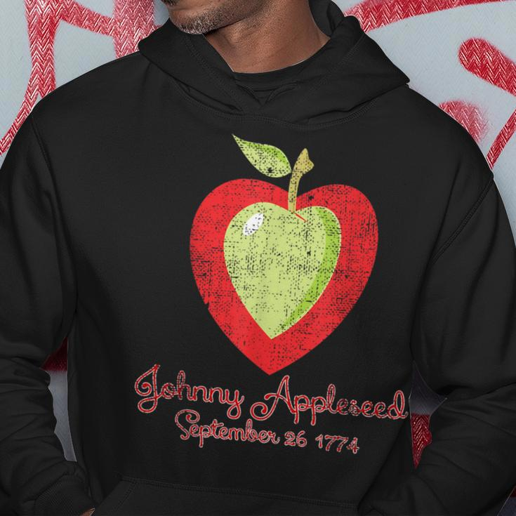 Distressed Johnny Appleseed Apple Tree Farmer Orchard Hoodie Unique Gifts
