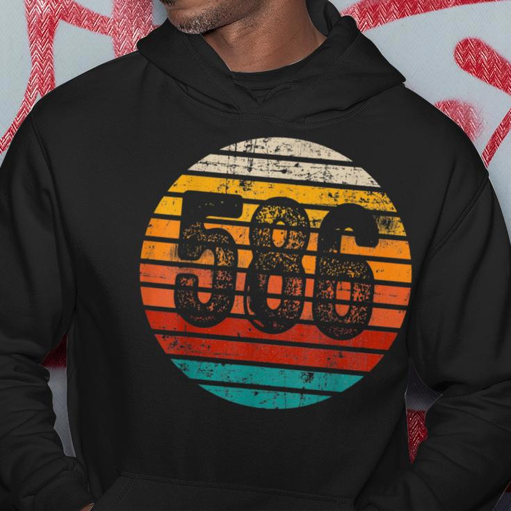 Distressed Vintage Sunset 586 Area Code Hoodie Unique Gifts