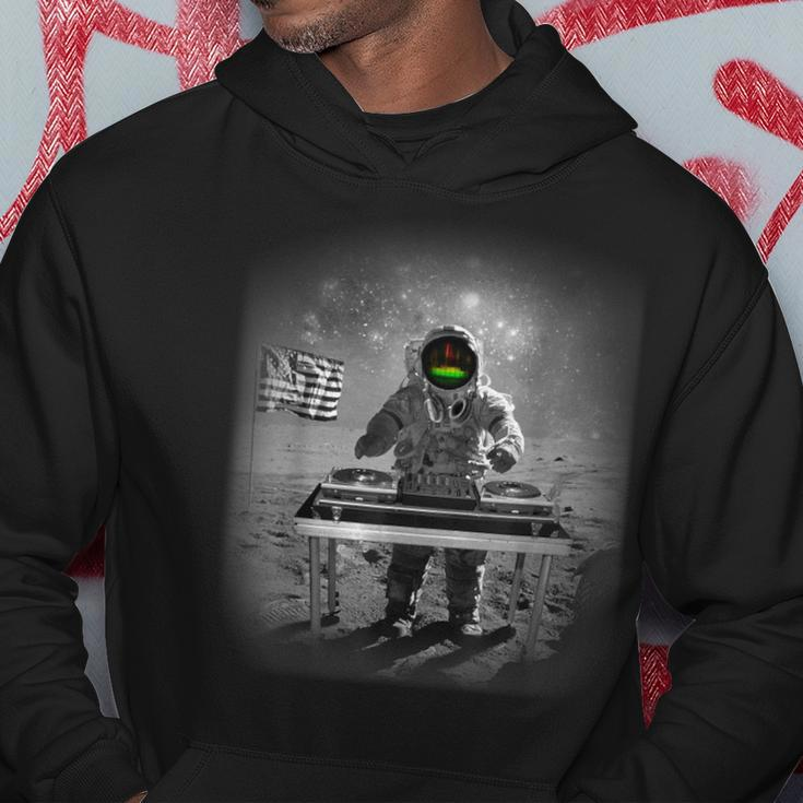 Dj Space American Flag Mixer Turntables Needles Hoodie Unique Gifts