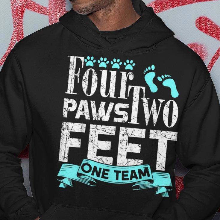 Dog Agility Four Paws Two Feet One Team Dog Gift Hoodie Unique Gifts